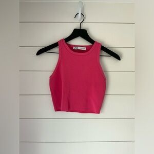ZARA Women’s Small Pink Cropped Tank Top